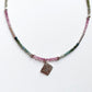 Multi Tourmaline Tribal Silver Choker 925 Sterling Silver Necklace