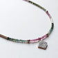 Multi Tourmaline Tribal Silver Choker 925 Sterling Silver Necklace
