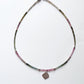 Multi Tourmaline Tribal Silver Choker 925 Sterling Silver Necklace
