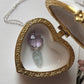 Amethyst Flower, Aquamarine Leaf & Fresh Water Pearl 925 Sterling Silver Necklace