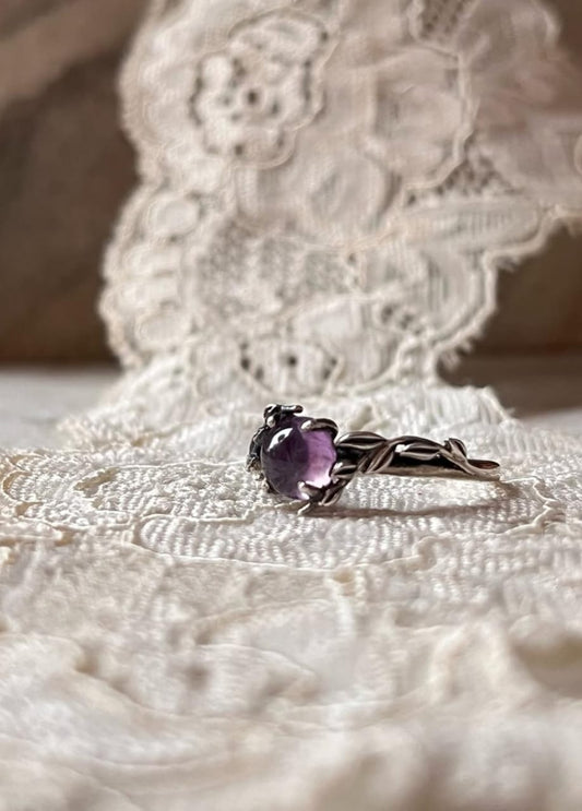 Amethyst Forest Enchantment 925 Sterling Silver Ring