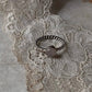 Rose Quartz Rope Band 925 Sterling Silver Ring