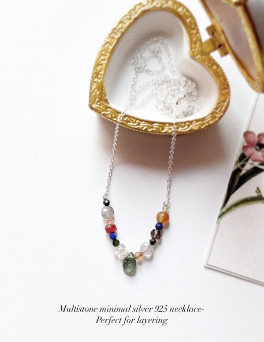 Multi Minimal 925 Sterling Silver Necklace