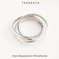 Triple Rolling Band 925 Sterling Silver Ring
