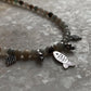 Matsya / Fish Amazonite & Hessonite Boho Choker Handcrafted Sterling Silver 925 Necklace