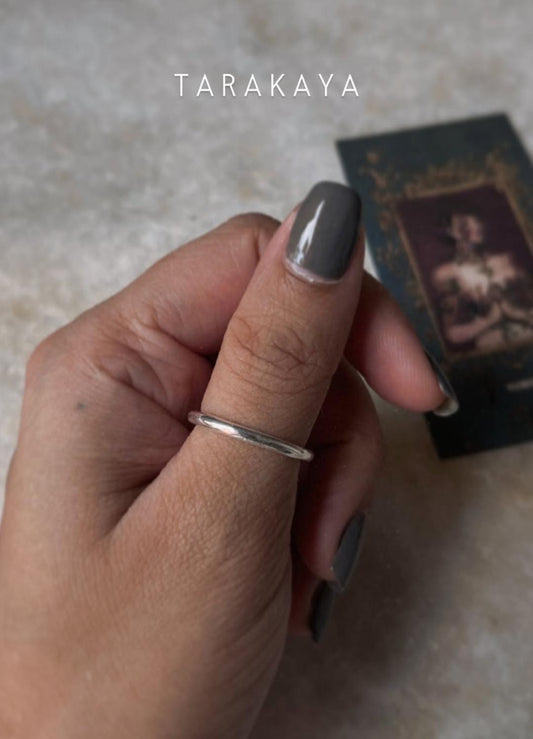 Plain Round Stack Band 925 Sterling Silver Ring