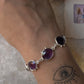Amethyst Boho Rawa 925 Sterling Silver Bracelet