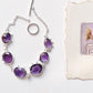 Amethyst Boho Rawa 925 Sterling Silver Bracelet
