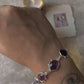 Amethyst Boho Rawa 925 Sterling Silver Bracelet