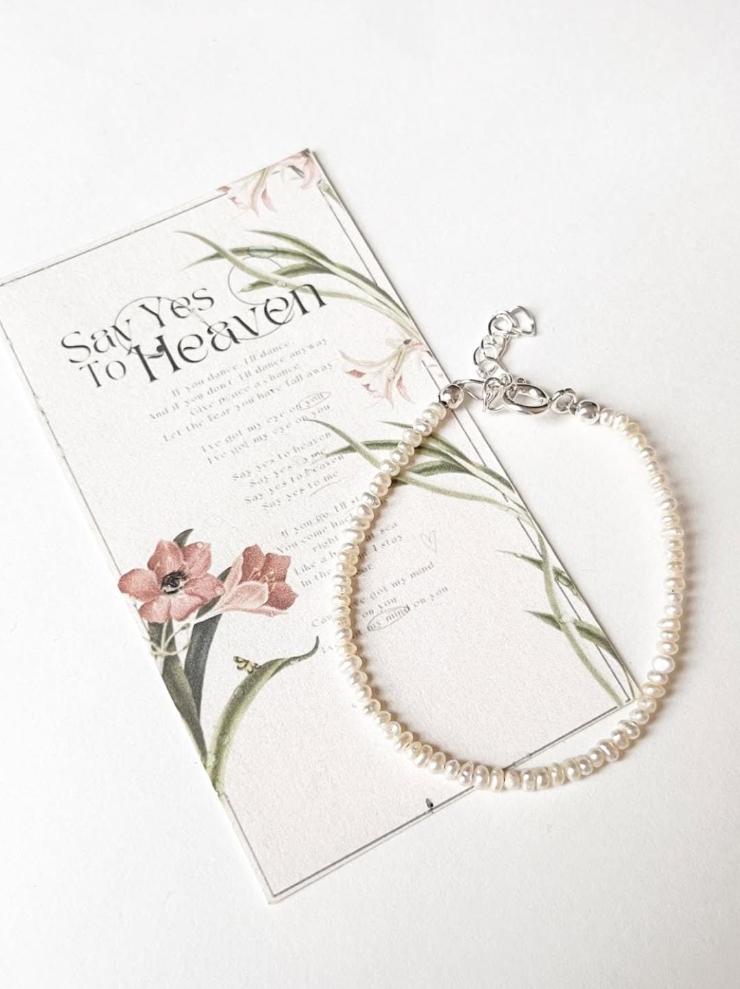 Classic Fresh water Pearls Warm Tone Round Shiny Stackable 2mm 925 Sterling Silver Lock Bracelet