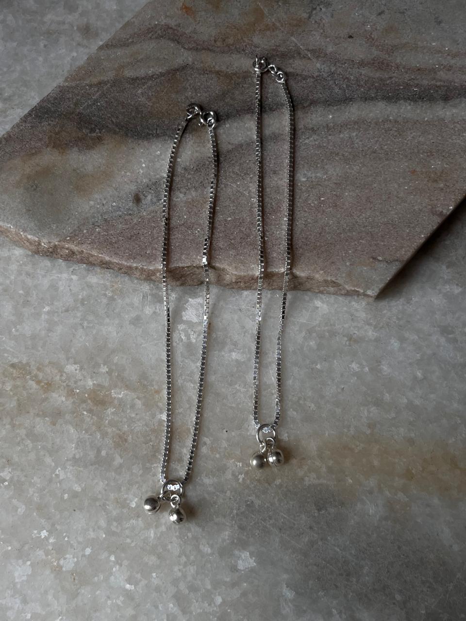 Medium Box Chain 925 Sterling Silver Daily Wear Anklet