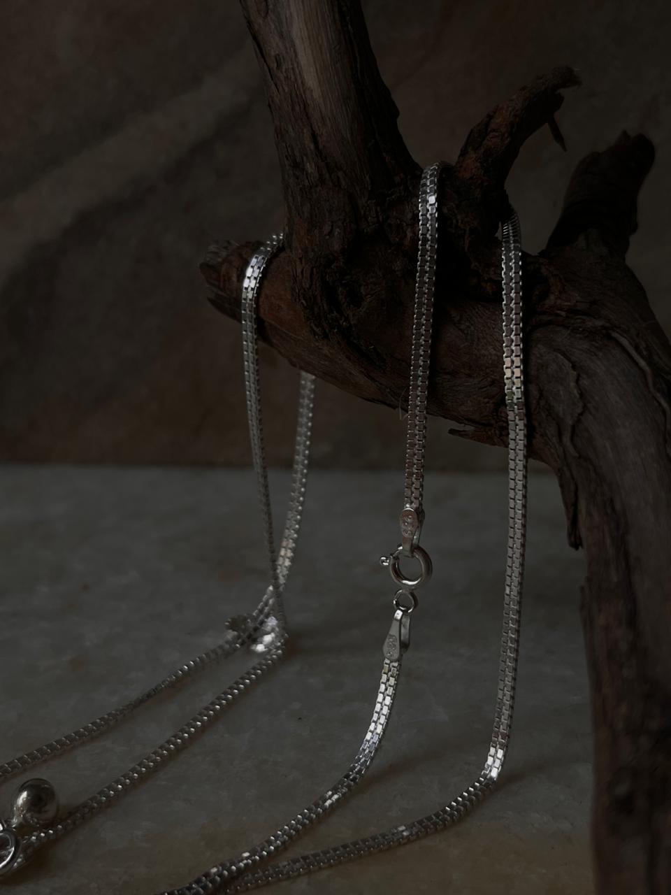Thin Flat Double Box Chain 925 Sterling Silver Daily Wear Anklet