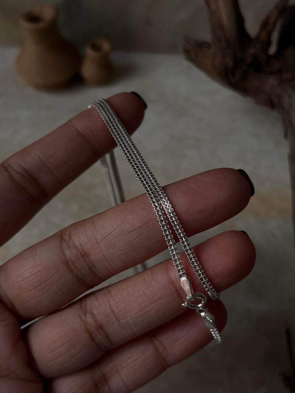 Thin Flat Double Box Chain 925 Sterling Silver Daily Wear Anklet