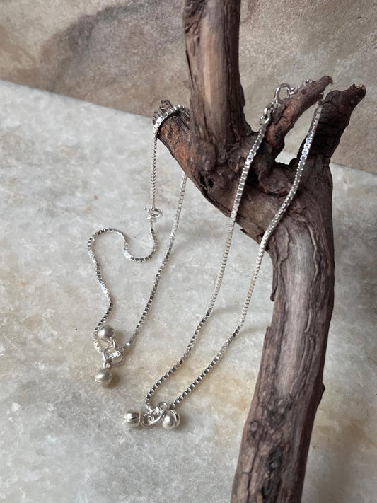 Medium Box Chain 925 Sterling Silver Daily Wear Anklet