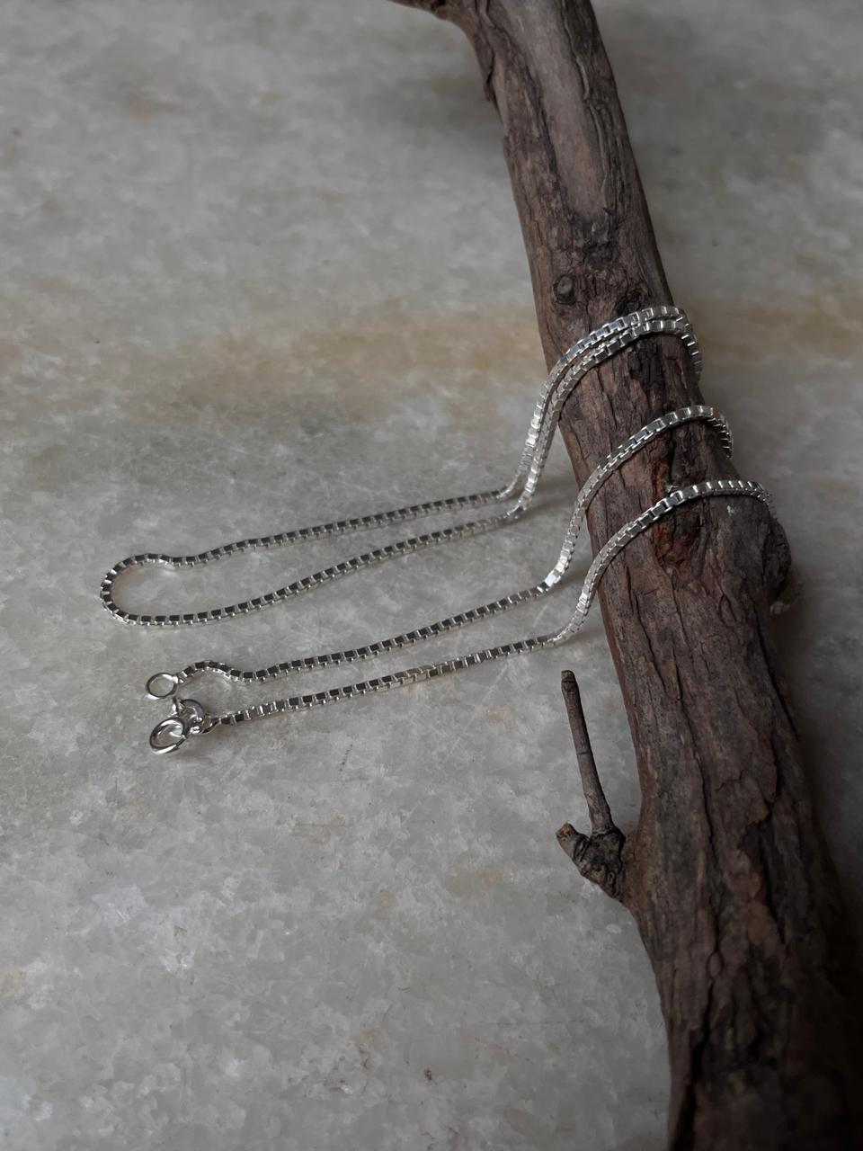Medium Box Chain 925 Sterling Silver Daily Wear Anklet