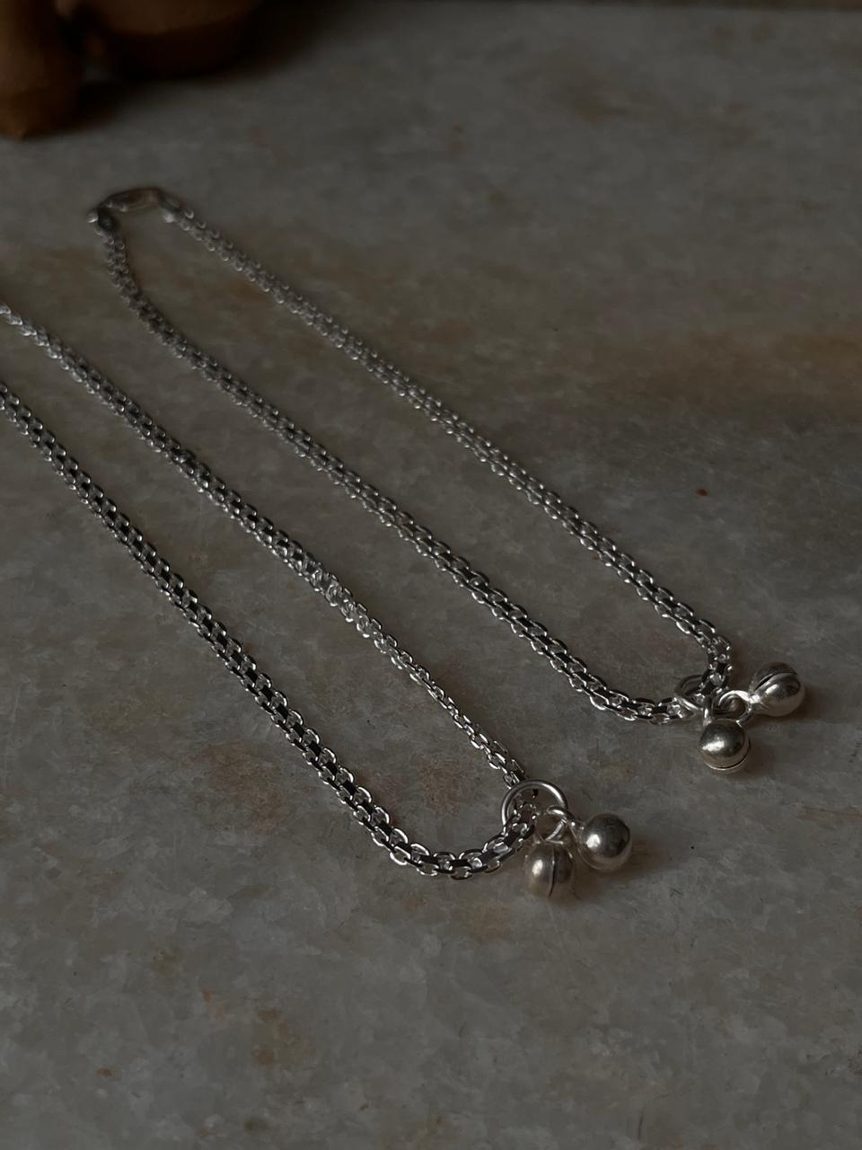 Flat Double Link Chain 925 Sterling Silver Daily Wear Anklet