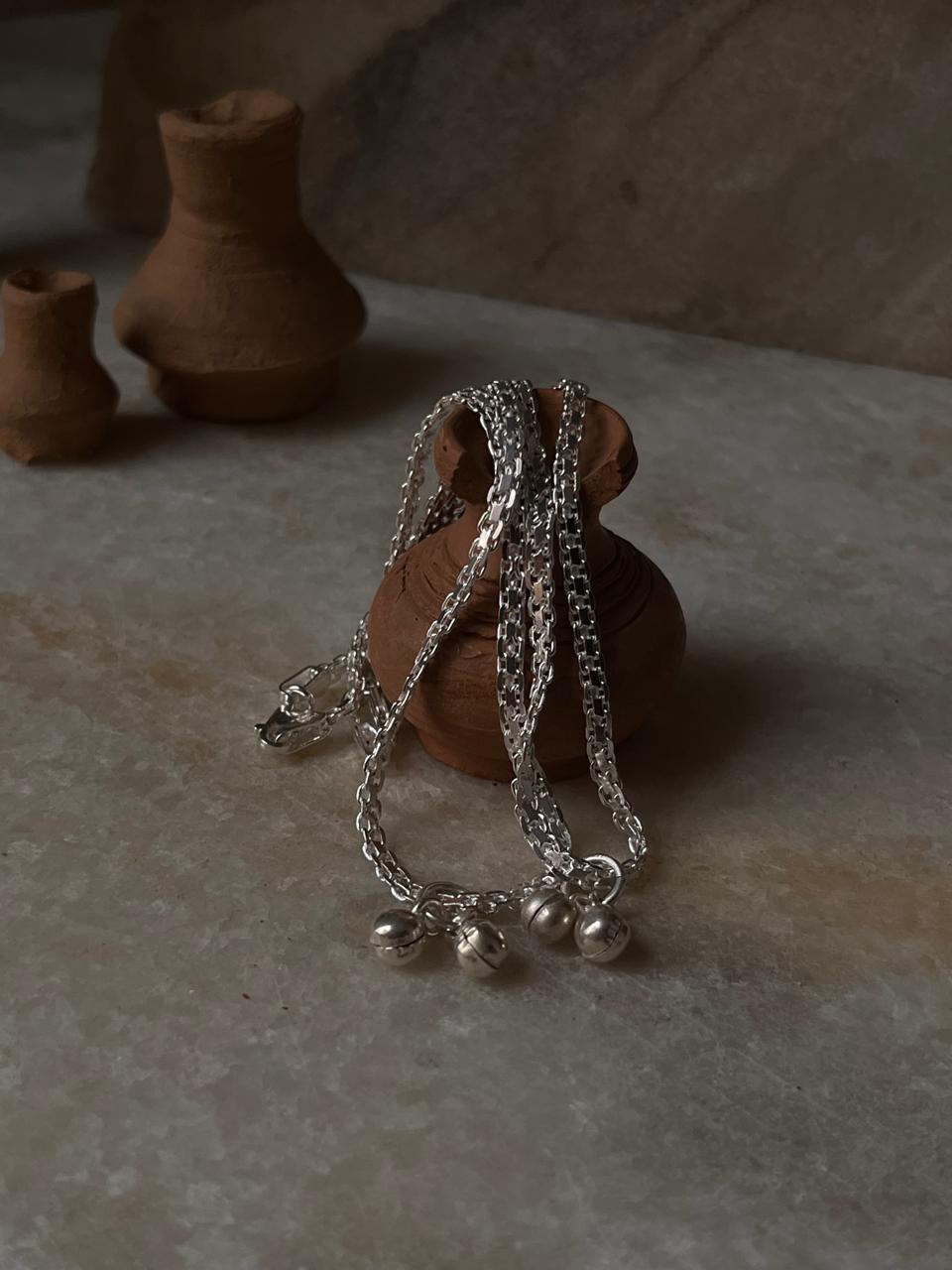 Flat Double Link Chain 925 Sterling Silver Daily Wear Anklet