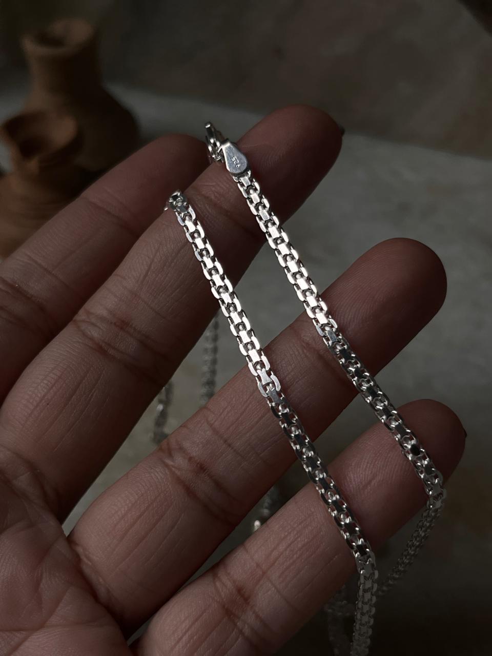 Flat Double Link Chain 925 Sterling Silver Daily Wear Anklet