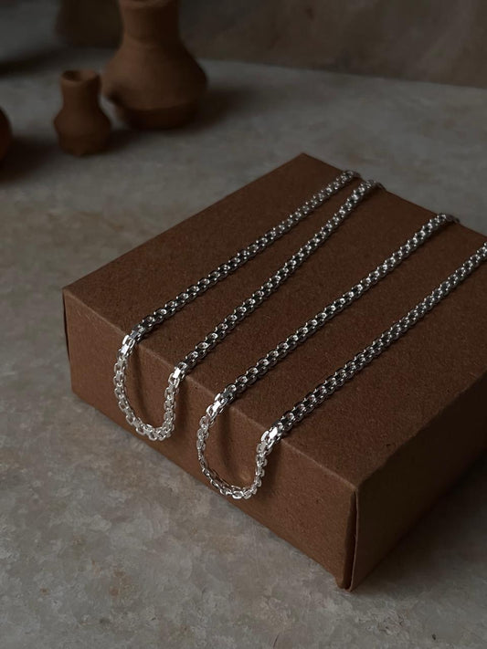 Flat Double Link Chain 925 Sterling Silver Daily Wear Anklet