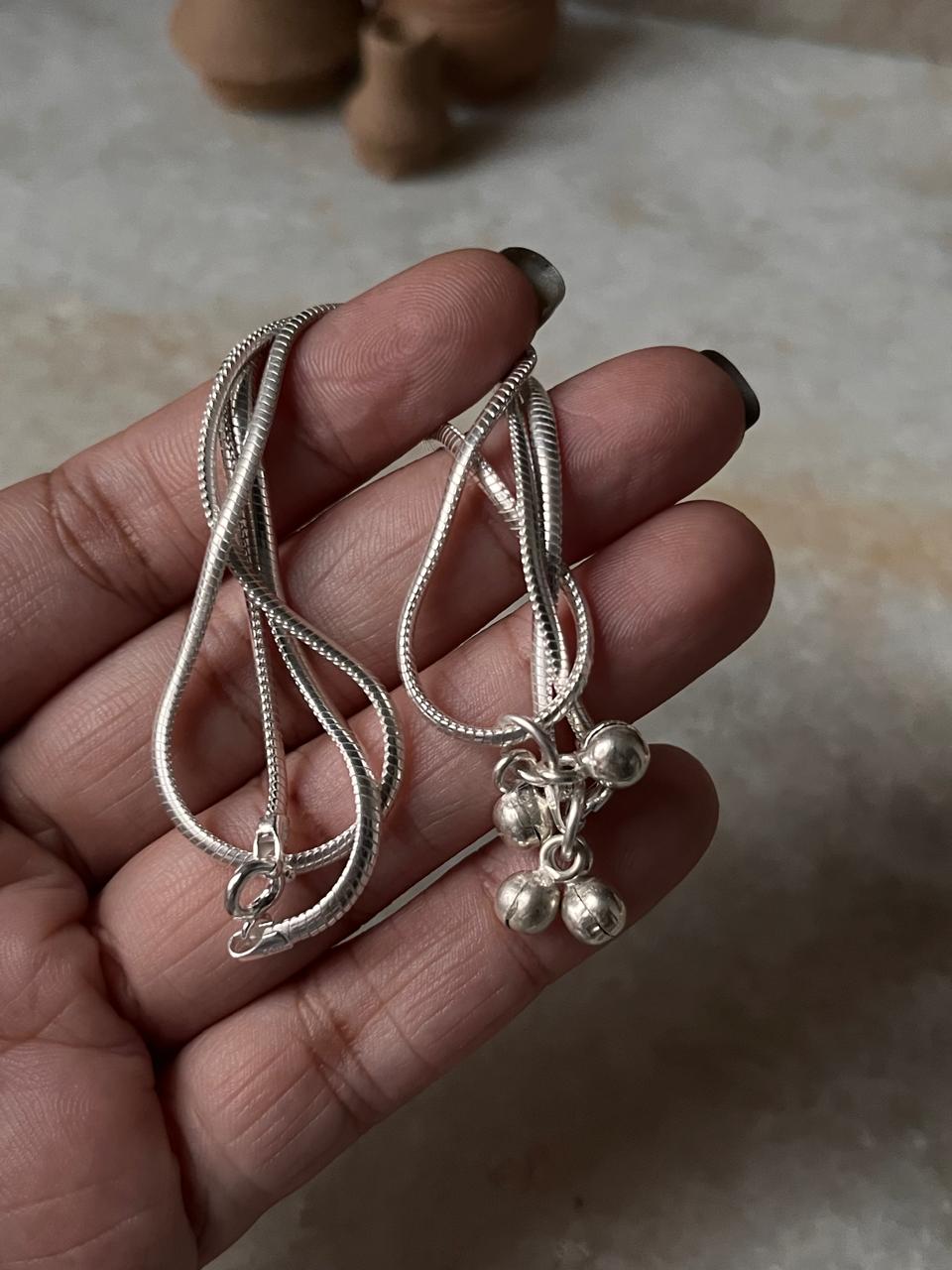 Chunky Flat Snake Chain 925 Sterling Silver Daily Wear Anklet