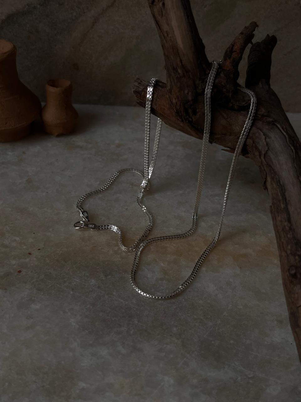Thin Flat Double Box Chain 925 Sterling Silver Daily Wear Anklet