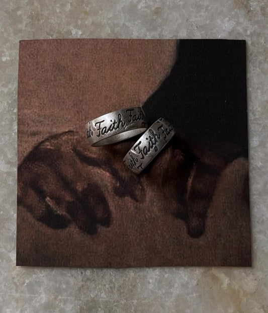 Couple Faith 925 Sterling Silver Ring