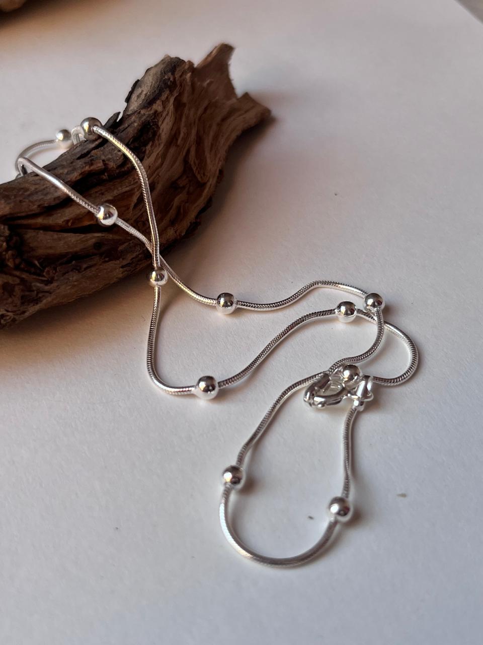 Snake Big Dot 925 Sterling Silver Chain