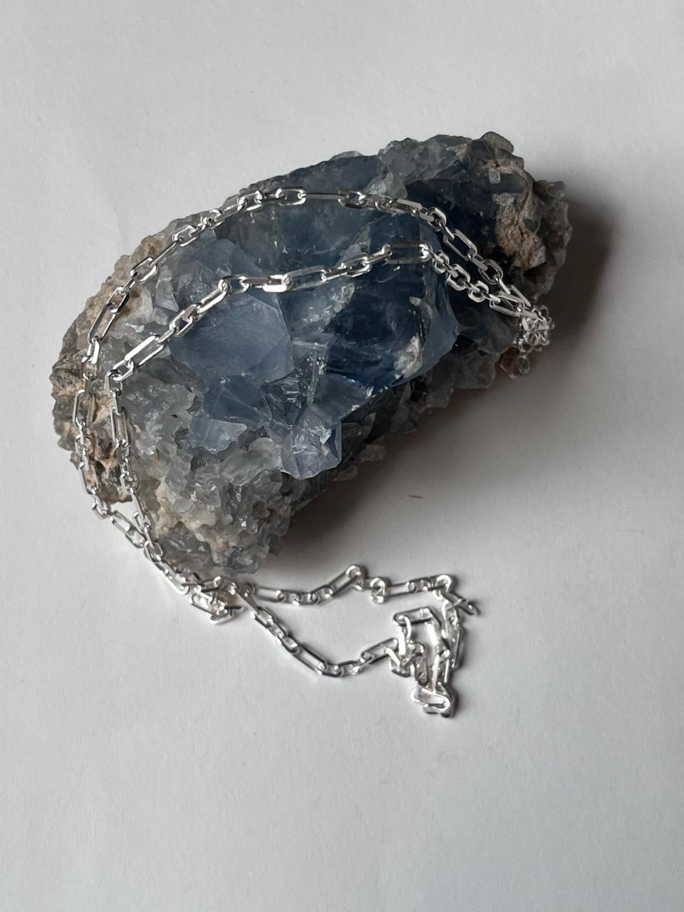 Paper Clip 925 Sterling Silver Chain