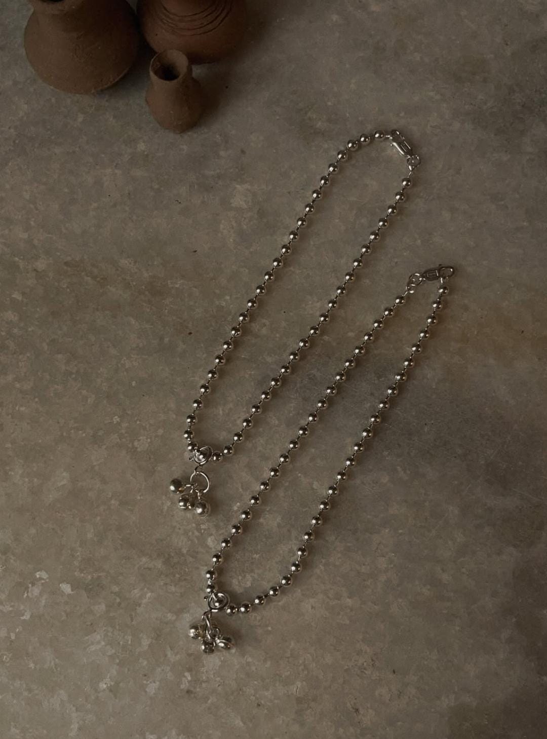 Tribal Chunky Balls Statement Chain 925 Sterling Silver Daily Wear Anklet