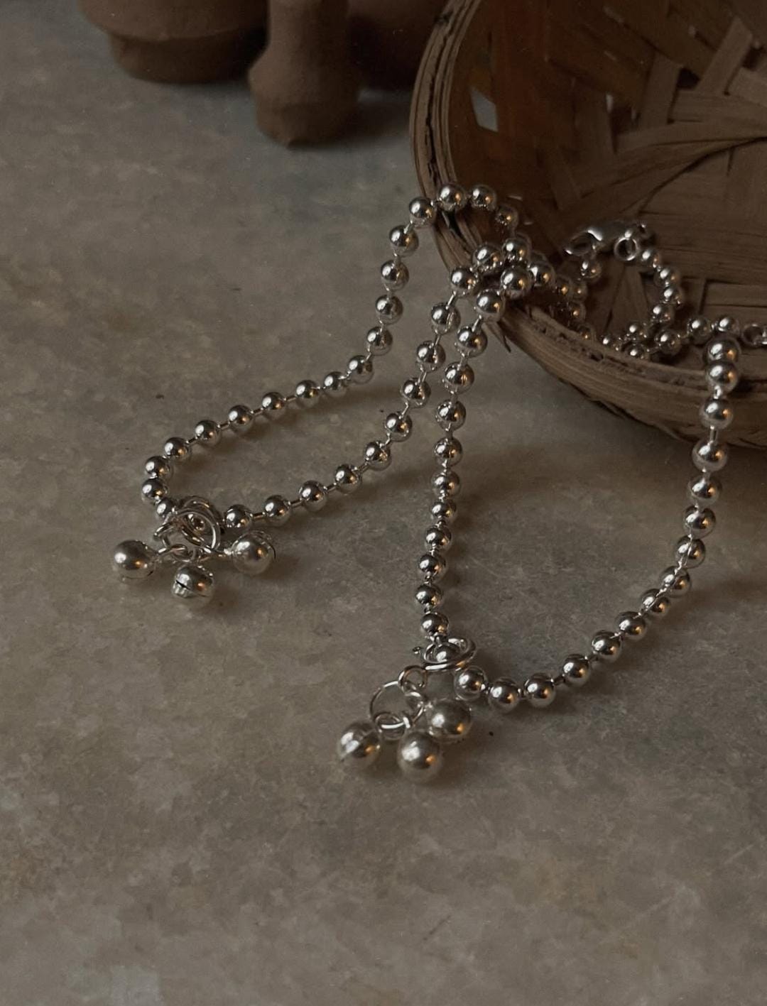 Tribal Chunky Balls Statement Chain 925 Sterling Silver Daily Wear Anklet