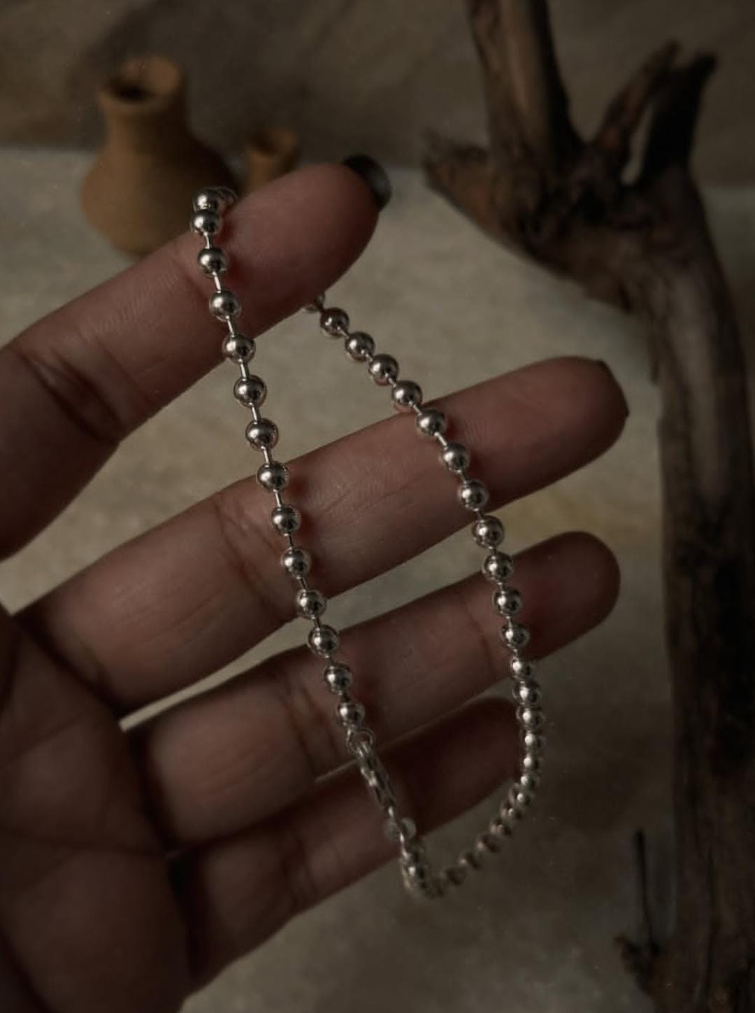 Tribal Chunky Balls Statement Chain 925 Sterling Silver Daily Wear Anklet