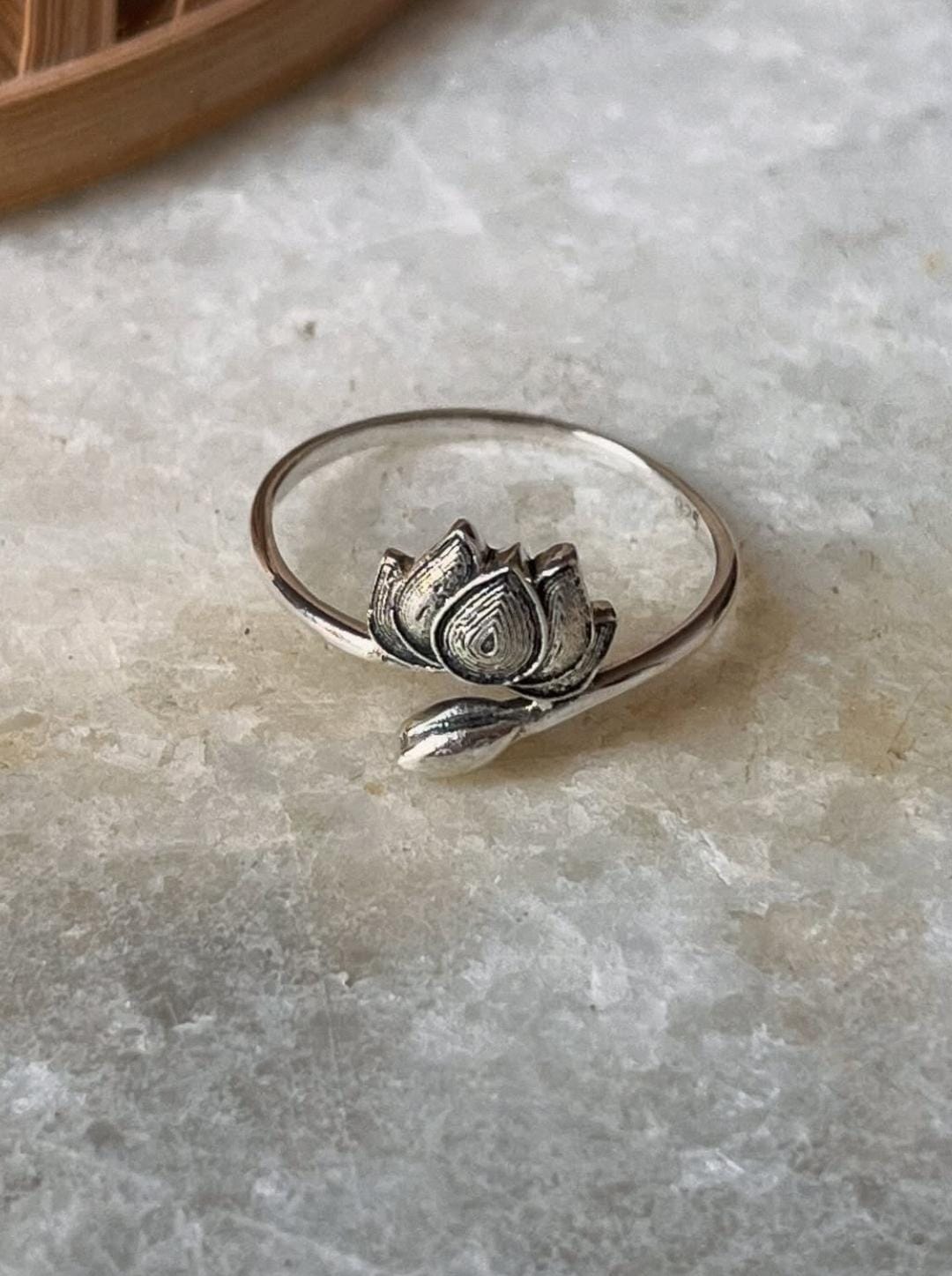 Lotus Bud 925 Sterling Silver Ring