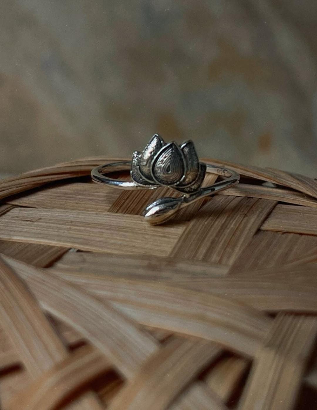 Lotus Bud 925 Sterling Silver Ring