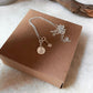 925 sterling silver necklace with white topaz north star and initial charm