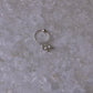 Artisan pearl charm nose ring sterling silver 925