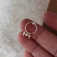 Freshwater pearl charm 925 sterling silver nose ring