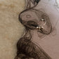 Handcrafted sterling silver septum ring with freshwater pearl