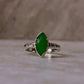 Green Onyx Marquise Cut Vintage Band 925 Sterling Silver Ring