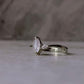 Moonstone Double Stone Marquise Cut & CZ Stone 925 Sterling Silver Ring