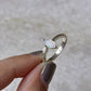 Moonstone Double Stone Marquise Cut & CZ Stone 925 Sterling Silver Ring