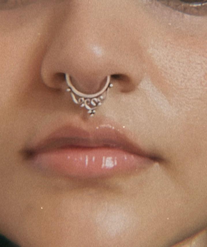 Tribal Septum 925 Sterling Silver Clip On- Design 8