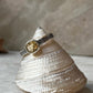 Vintage Inspired Round Citrine Stone 925 Sterling Silver Band Ring