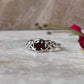 Garnet Celtic Knot 925 Sterling Silver Ring
