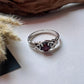 Garnet Celtic Knot 925 Sterling Silver Ring