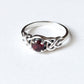 Garnet Celtic Knot 925 Sterling Silver Ring
