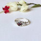 Garnet Celtic Knot 925 Sterling Silver Ring