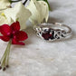 Garnet Celtic Knot 925 Sterling Silver Ring