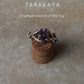 Amethyst vines detailed band 925 sterling silver ring