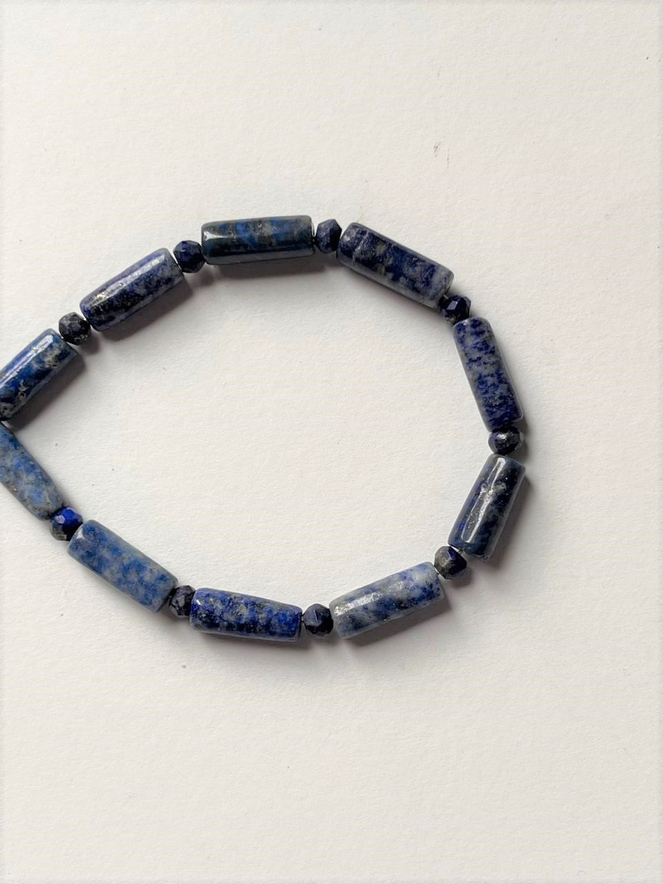 Lapis Lazuli Crystal 925 Sterling Silver Bracelet