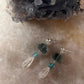 Fluorite Cloud, Apatite & Moonstone Studs 925 Sterling Silver Earrings